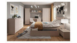 Arte Kaspian Cashmere Retreat 90Cm Double Wardrobe - Soft Neutral Bedroom Sanctuary - thumbnail 4