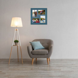 AK Frames 12X12 Navy Blue Modern Multi Photo Frame With Pompadour Mount - Holds 4 Apertures (4X) 6X4 Photos - thumbnail 3