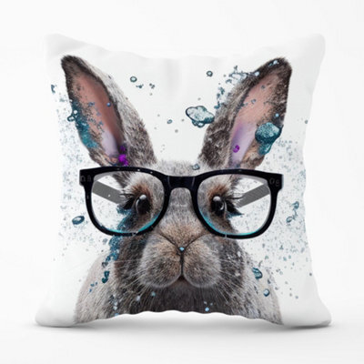 Warren Reed Designer Rabbit Splashart Cushions 45Cm X 45Cm - image 1