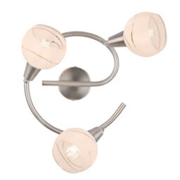 Luminosa Lighting Luminosa Elliott Ceiling Spotlight Clusters Nickel Matt Satined Glass Shade 3X E14 3000K - thumbnail 3