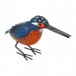 Betley Butterfly Metal Kingfisher Bird Sculpture - Hand - Painted Garden Ornament - 12Cm X 8.5Cm X 20Cm - thumbnail 2