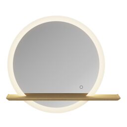 GoodHome Avela Oak Circular Wall-Mounted Bathroom Illuminated Contemporary Bathroom Mirror (H)70Cm (W)80Cm - thumbnail 2
