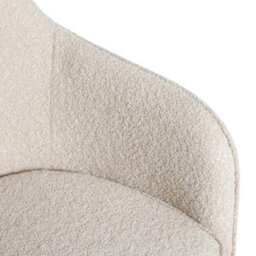 Genesis Pair Of Muse Accent Chairs In Boucle Fabric Upholstery - Cream - thumbnail 5