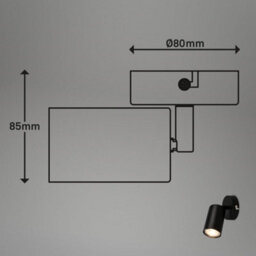 Briloner Gu10 Wall Lamp Black Adjustable Spot Light - thumbnail 7