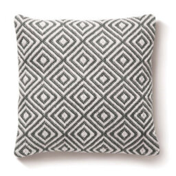 Hug Rug Woven Indoor Outdoor Washable Diamond Cosy Cushion Warm Grey - 45Cm X 45Cm