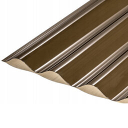 Pack Of 15 - High Impact Sunplex Bronze Tinted Translucent Polycarbonate Corrugated Roofing Sheet 7Ft (2135mm) - Uv Protected