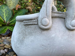 Open Handbag Stone Cast Garden Plant Pot - thumbnail 4