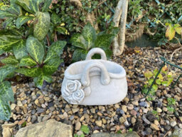 Open Handbag Stone Cast Garden Plant Pot - thumbnail 6