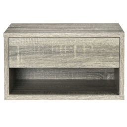 Homcom Floating Nightstands Set Of 2, Bedside Table W/ Drawer And Open Shelf - thumbnail 7