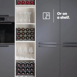 Modular Wine Rack 2 Pack Stackable Bottle Holder Black - thumbnail 4