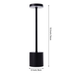 Darphe Nordic Style Black Metal Bedside Lamp, Usb Charging, 3 Adjustable Light Colors - thumbnail 9