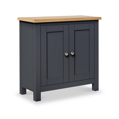 Farro Charcoal Small 2 Door Cabinet - Fully Assembled By Roseland Furniture