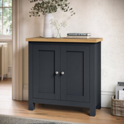 Farro Charcoal Small 2 Door Cabinet - Fully Assembled By Roseland Furniture - thumbnail 5