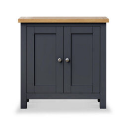 Farro Charcoal Small 2 Door Cabinet - Fully Assembled By Roseland Furniture - thumbnail 3
