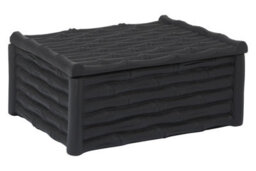 Orsina Hiba Large Black Finish Bamboo Effect Trinket Box - thumbnail 5