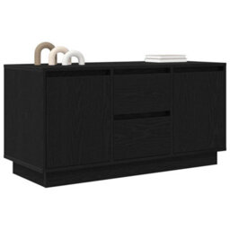 Berkfield Tv Cabinet With Led Lights Black Oak 100X41X50 Cm - thumbnail 5