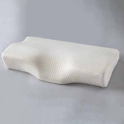 Memory Foam Contour Wedge Support Pillow - Neck & Spinal Support Bed Cushion For Back Or Side Sleepers - W75 X D68 X H10Cm