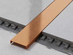 Ilcom Decorative Profile U 40mm X 2440mm X 0.6mm Copper Brushed Stainless Steel - thumbnail 2