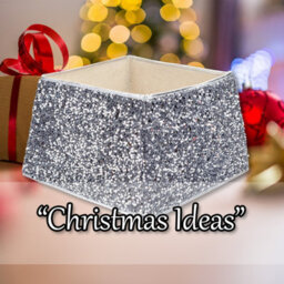 Christmas Tree Skirt Folding Sequin Decoration X Silver - thumbnail 5