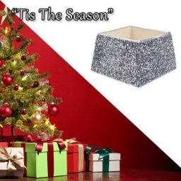 Christmas Tree Skirt Folding Sequin Decoration X Silver - thumbnail 6