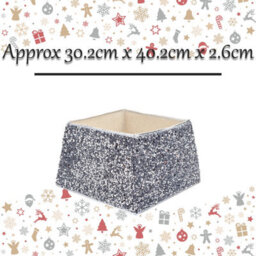 Christmas Tree Skirt Folding Sequin Decoration X Silver - thumbnail 2