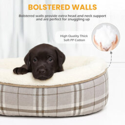 istyle mode Soft Plush Faux Fur Dog Bed, Reversible Design - thumbnail 5
