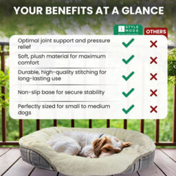 istyle mode Soft Plush Faux Fur Dog Bed, Reversible Design - thumbnail 6