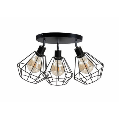Luminosa Lighting Luminosa Foskal Ceiling Spotlight Clusters Black, 32Cm, 3X E27