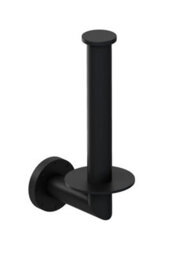 Cosmic Toilet Roll Holder, Black Matt, Wall-Mounted, 9 Cm. Collection Kubic