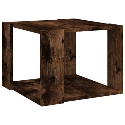 Berkfield Decorative Coffee Table Smoked Oak 40X40X30 Cm Engineered Wood - image 1