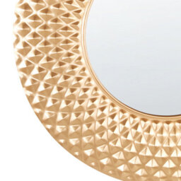 Beliani Wall Mirror Combe 60 Cm 60 Cm Metal Gold - thumbnail 4