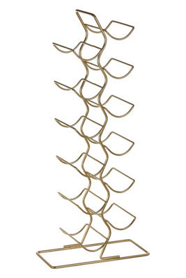 Orsina Wren 12 Bottle Wine Rack With Gold Finish - image 1