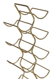 Orsina Wren 12 Bottle Wine Rack With Gold Finish - thumbnail 4
