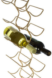 Orsina Wren 12 Bottle Wine Rack With Gold Finish - thumbnail 3