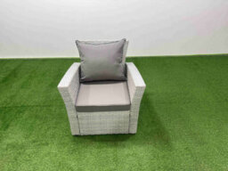 Fimous 11 Seater Garden Outdoor Pe Rattan Furniture Set Rattan Garden Sofa Set With 3 Footstools Light Grey Mixed - thumbnail 7