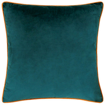furn. Furn Meridian Velvet Piped Polyester Filled Cushion, Blue, 45 X 45Cm - image 1