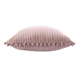 Living And Home Pink Polyester Cushion Cover With Pom-Pom Trim Comfortable Soft - thumbnail 7