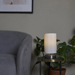 2X Touch White Table Lights Bedside Lamps Living Room Lampshade Bedroom Reading Light - thumbnail 3