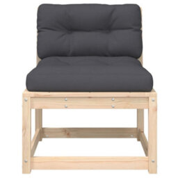 Walplus Solid Pine Wood Garden Sofa With Cushions - Outdoor Lounge Seating,  Terrace, Or Patio - thumbnail 5