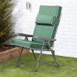 Alfresia Green Luxury Recliner Cushion With Luxury Thick Foam Filling - thumbnail 2