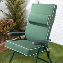 Alfresia Green Luxury Recliner Cushion With Luxury Thick Foam Filling - thumbnail 3