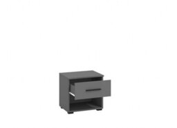 Amos Mann Furniture Pair Of Valenca Grey Small Bedside Cabinet With 1 Drawer And Open Shelf - thumbnail 3