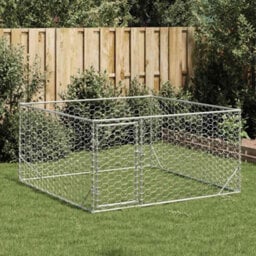 Walplus Galvanised Steel Outdoor Dog Kennel With Door 2X2X1 M - thumbnail 2