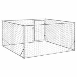 Walplus Galvanised Steel Outdoor Dog Kennel With Door 2X2X1 M - thumbnail 5