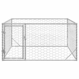 Walplus Galvanised Steel Outdoor Dog Kennel With Door 2X2X1 M - thumbnail 3