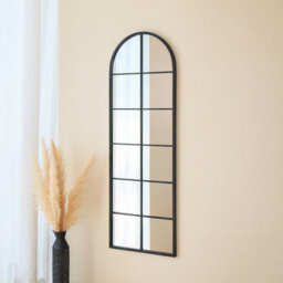 Charles Bentley Bern Arch Mirror In Black Weather Resistant - thumbnail 4