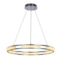 Luminosa Lighting Luminosa Modern Led Hanging Pendant Chrome, Warm White 3000K 2520Lm Dimmable