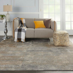 Grey Beige Rug, 8mm Thickness Anti-Shed Abstract Rug, Easy To Clean Modern Rug For Bedroom, & Dining Room-69 X 221Cm (Runner) - thumbnail 2