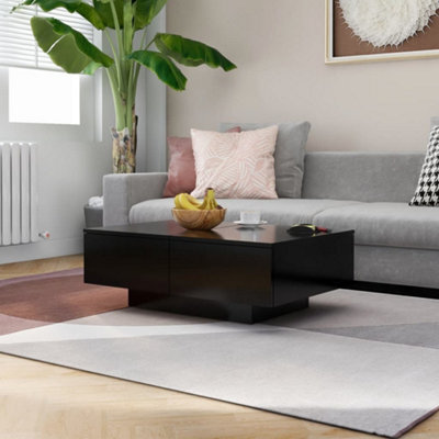 Walplus Coffee Table Black 90X60X31 Cm Engineered Wood - image 1