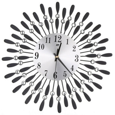 Living And Home Wall Clocks Silent Large Crystal Drop Shape  Battery Operated For Home Dia 375mm - image 1
